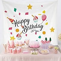 Amazon.co.jp: GEDWU バースデー タペストリー 横 横長 180*230